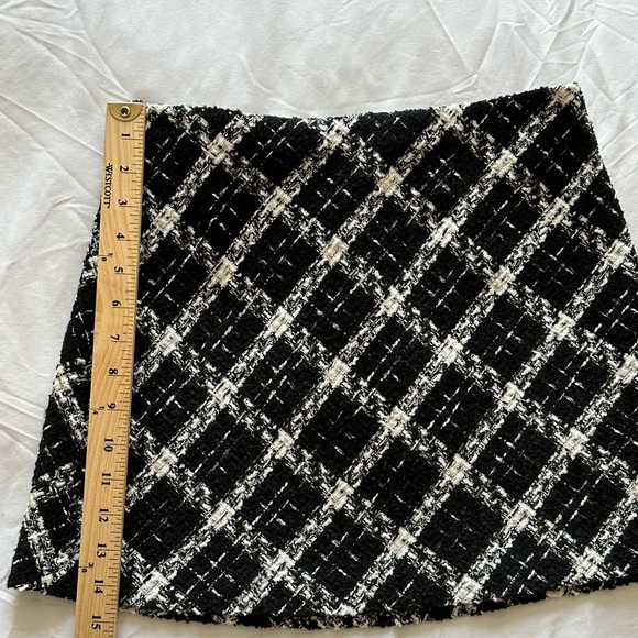 Zara Black/White Skirt Size Medium NWT - Picture 6 of 7